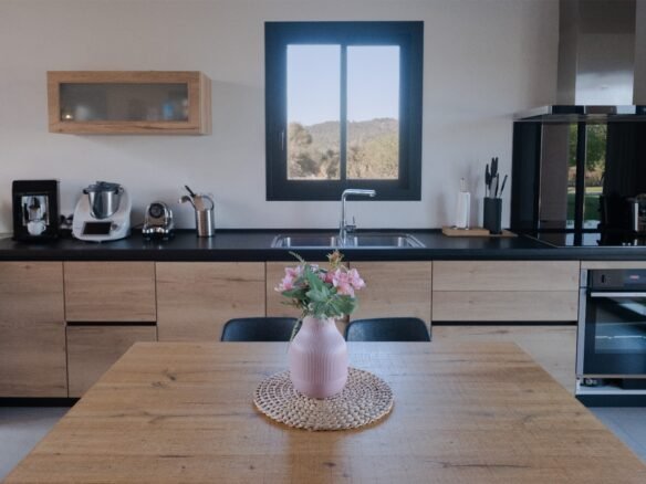 Luxury kitchen of a huge finca with guest house for rent in Mallorca You can contact Anderson West today to rent this luxury property
