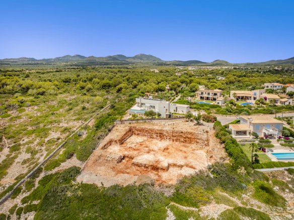 Excavated coastal land in Mallorca ready for luxury villa construction
