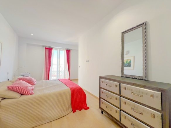 Interior view of independent guest apartment with living space and kitchenette in property with guest house Felanitx